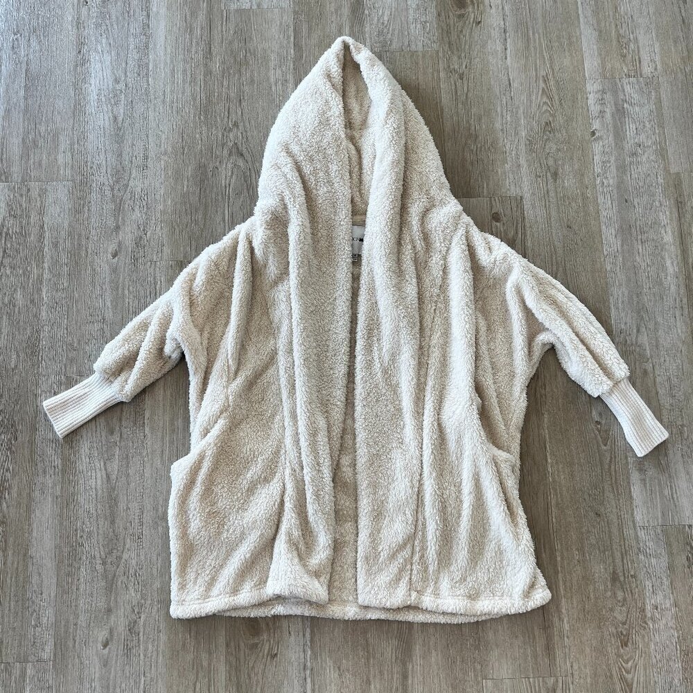 Womens Fashion Nova Cream Hooded Cardigan/Jacket - M